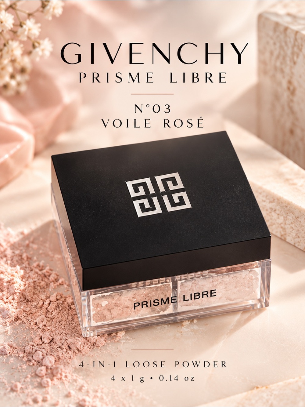 Givenchy Prisme Libre No. 3 Voile Rosé 4-in-1 Loose Powder 4g